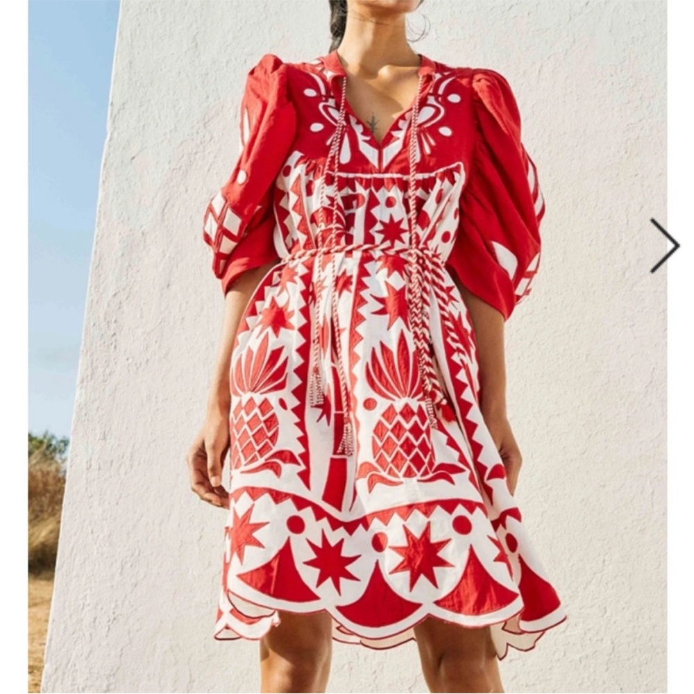 FarmRio tropical cutworm midi Dress RARE